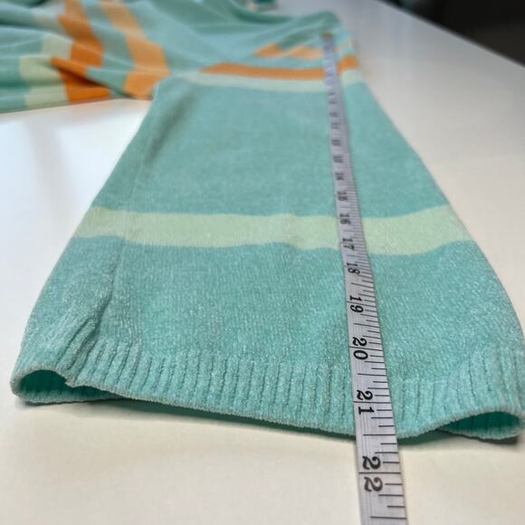 Soft Surroundings Womens Popover Sweatshirt Blue Striped Terry Cloth Top Size XL - Picture 6 of 10